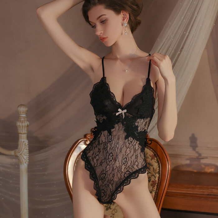 Body Sexy de Encaje con Abertura Valentina 4259 - Image 9