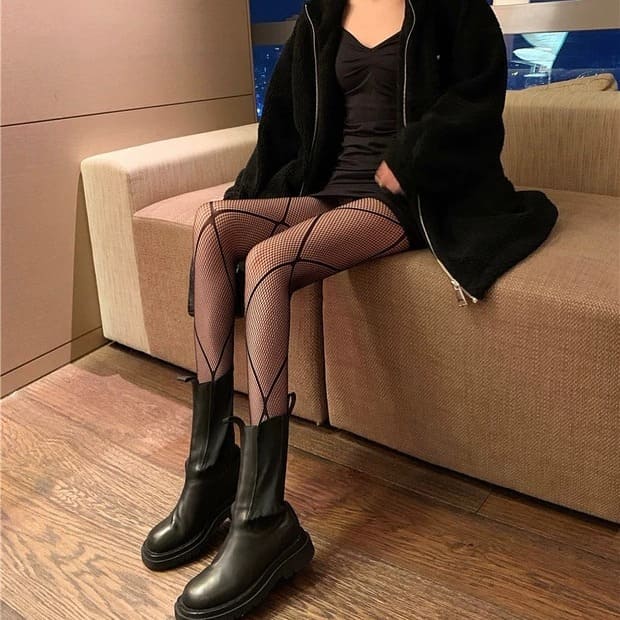 Medias de Red con Diseño Cruzado Valeria M02 - Image 3