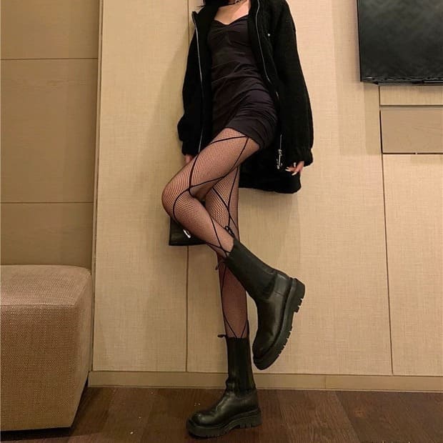 Medias de Red con Diseño Cruzado Valeria M02 - Image 7