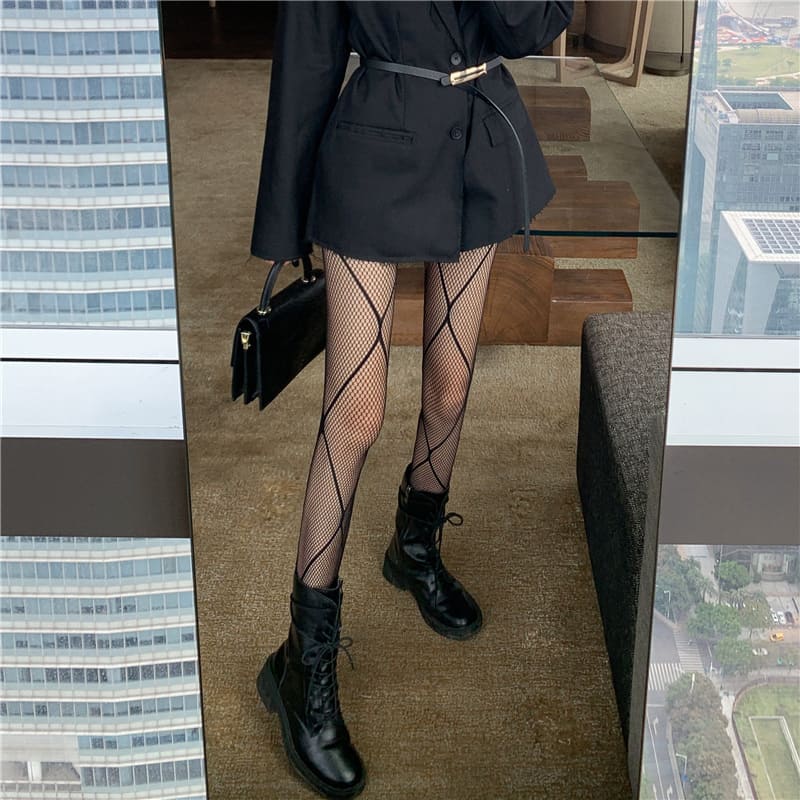 Medias de Red con Diseño Cruzado Valeria M02 - Image 9