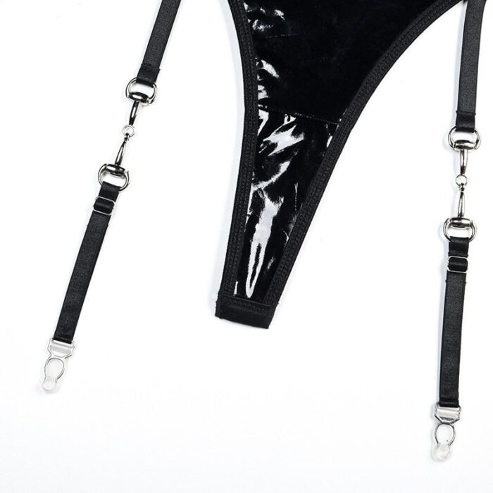 Body Vinilo Sensual con Liguero Catalina 8195 - Image 15