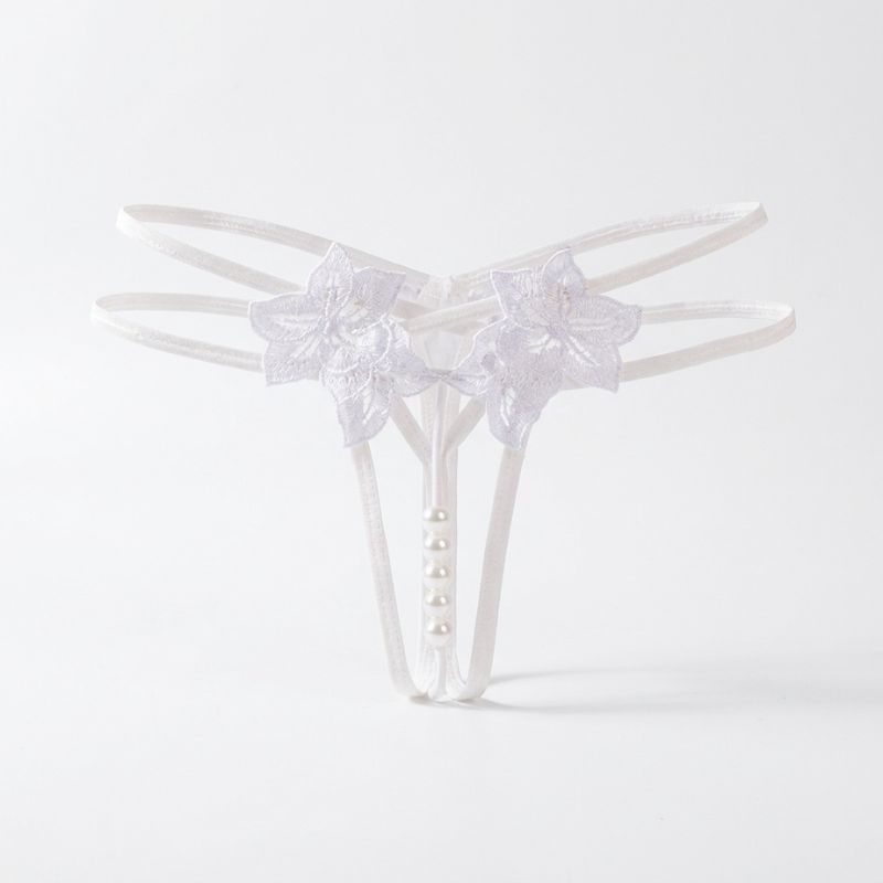 Tanga de encaje con perla A92 - Imagen 9