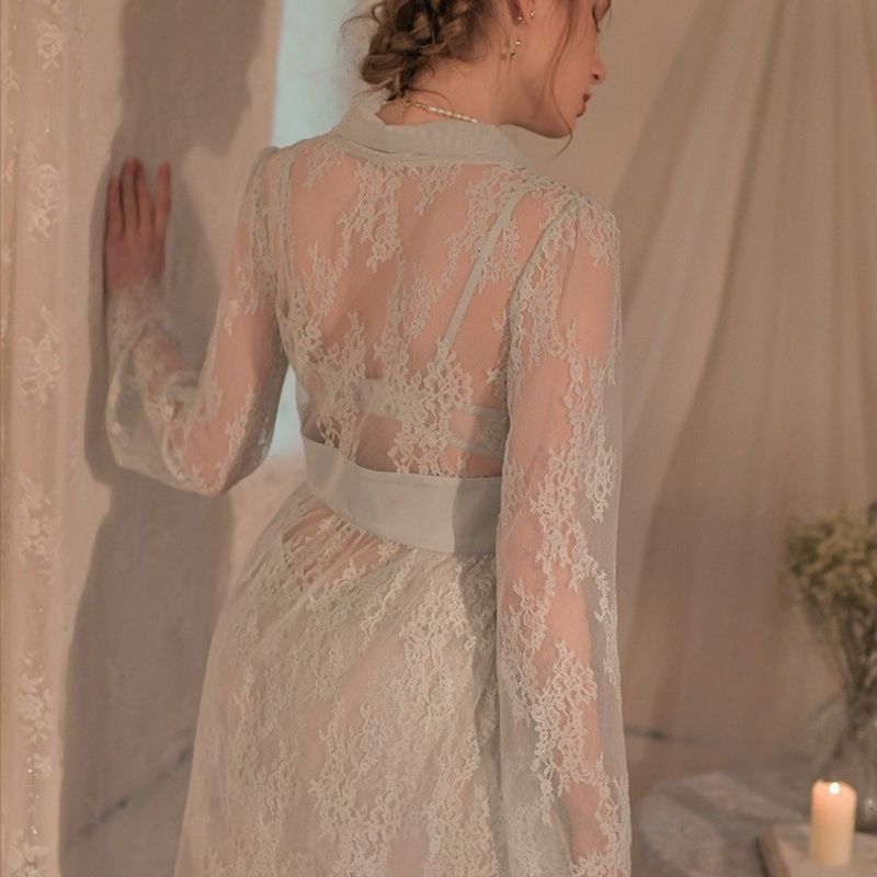 Camisón y Bata de Encaje Sueño Apasionado 1973 - Image 13